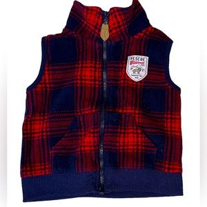 Carters plaid zippered, vest, baby, 12 months